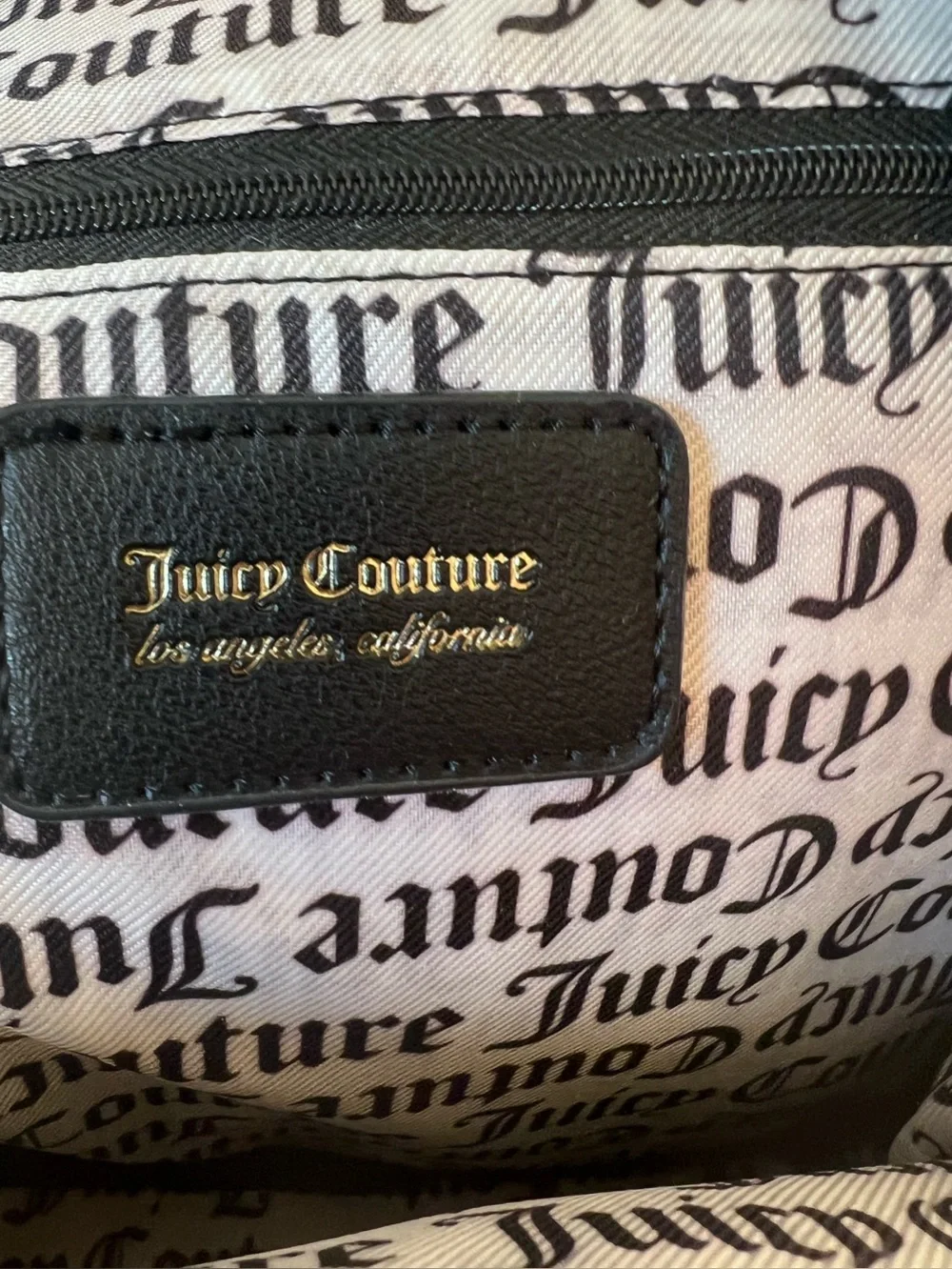 Juicy Couture Liquorice Big Spender Velour Backpack